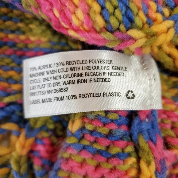 NWT Wild Fable Knit Colorful Cropped Sweater Med - Picture 9 of 9